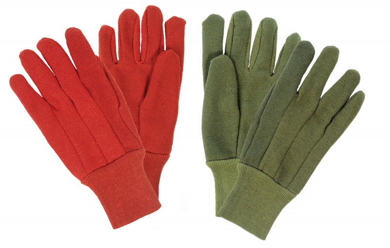 Jersey Handschuhe "Comfort Grip", 2 Paar, rot + olive (L)