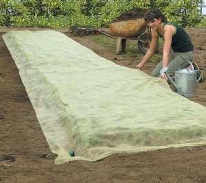 Bio Gartenvlies mit 6 Haken (15m²)